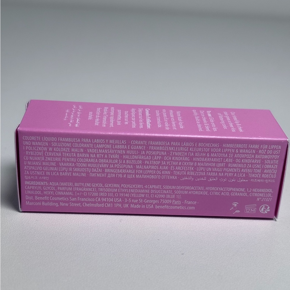 Benefit Cosmetics Travel Size Raspberry Liquid Lip Blush & Cheek Tint New Sealed - Picture 5 of 5